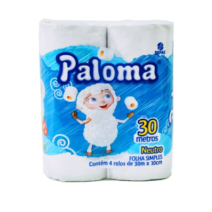 PAPEL HIGIENICO PALOMA 4X30 NEUTRO