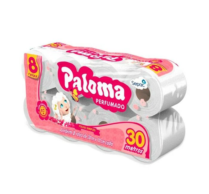 PAPEL HIGIENICO PALOMA 8X30 PERFUMADO