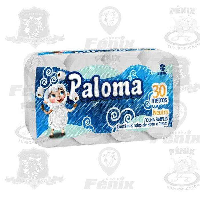 PAPEL HIGIENICO PALOMA 8X30 NEUTRO