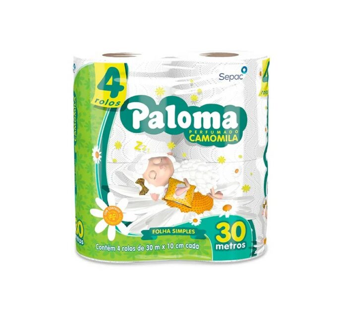 PAPEL HIGIENICO PALOMA 4X30 CAMOMILA