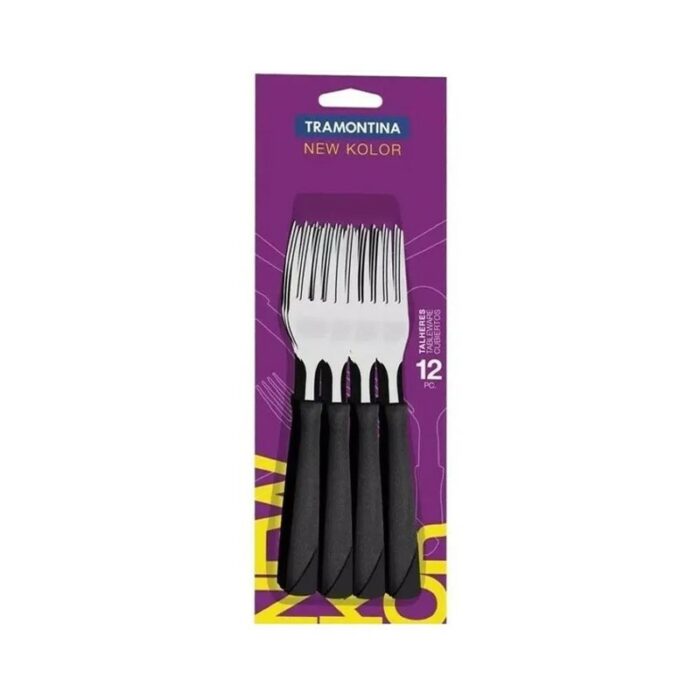 TENEDOR TRAMONTINA X12 NEGRO