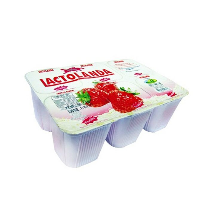 YOGHURT CON PULPA LACTOLANDA FRUTILLA 6X1