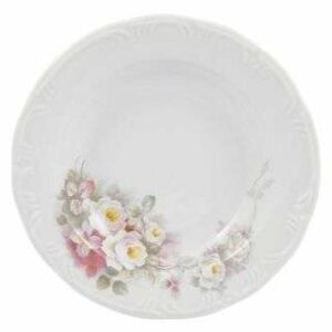PLATO HONDO PORCELANA DECORADO