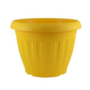 FLORERO AMARILLO DE PLASTICO