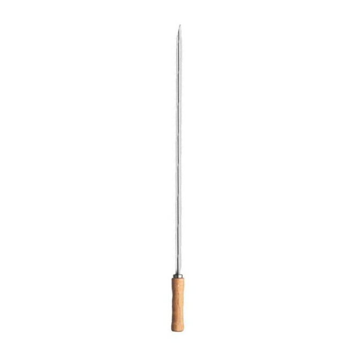 BROCHETA SIMPLES MANGO DE  MADERA MOR 5CM