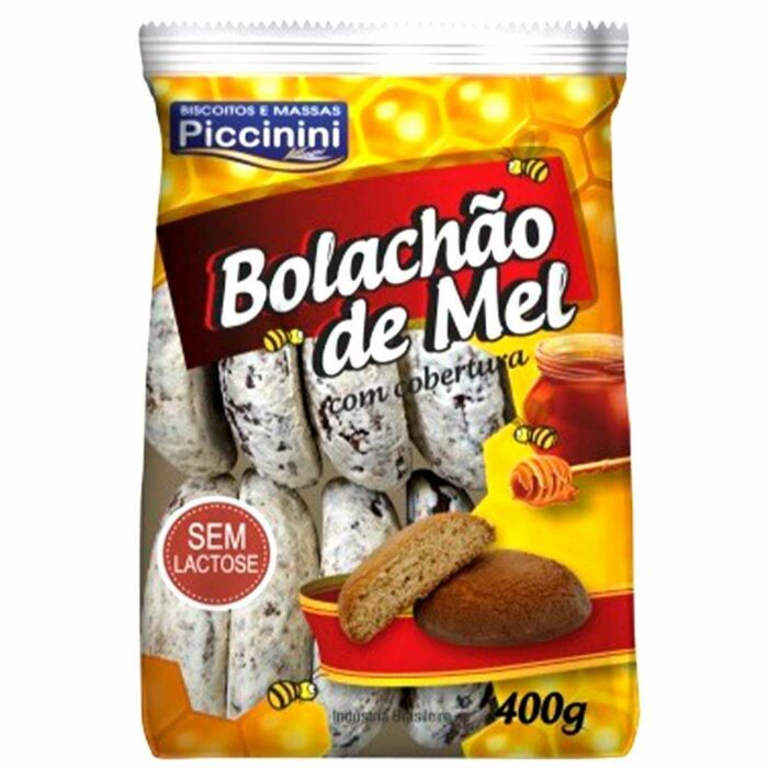 BOLACHA DE MEL PICCININI C/ COBERTURA 400GR