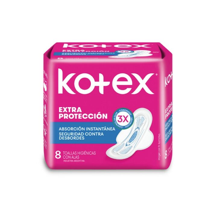 TOA. FEMENINA KOTEX EXTRA PROTECCIÓN X3 8UND