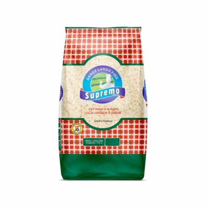 ARROZ SUPREMO TIPO 3 LARGO FINO 1KG