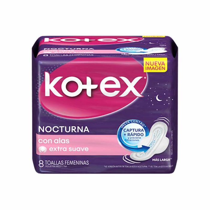 TOALLA KOTEX NOCTURNA C/ALAS 8UN
