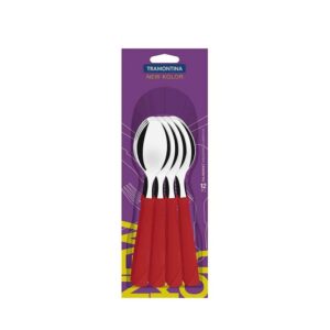 CUCHARA PARA TE ROJO TRAMONTINA 12PCS