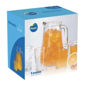 CONJUNTO NADIR DE VASOS Y JARRA 5PIEZAS