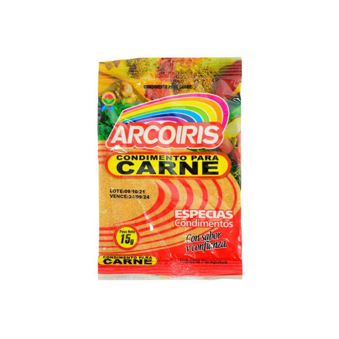 CONDIMENTO P/CARNE ARCOIRIS 25GR