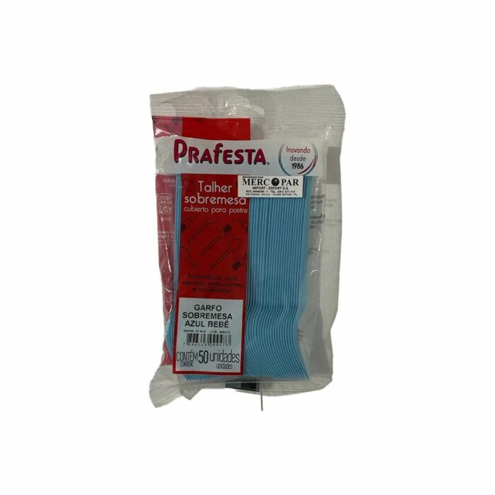 TENEDOR PRAFESTA CELESTE C/50
