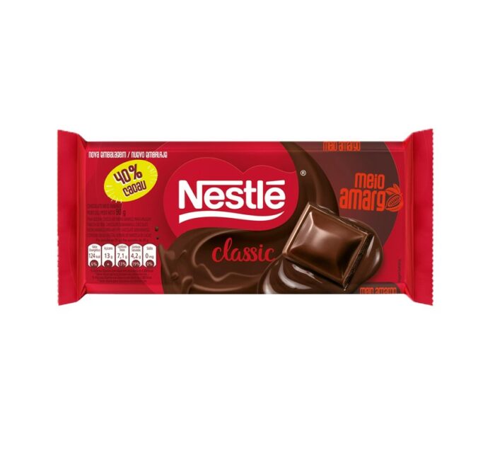 CHOCOLATE NESTLE MEIO AMARGO 80GR