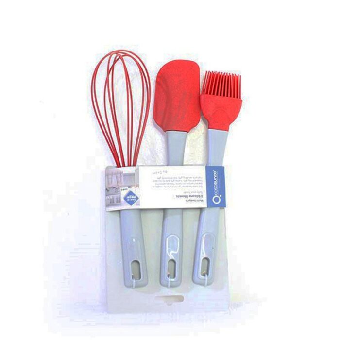ESPATULA DE SILICONA 3 PIEZAS SUNCO