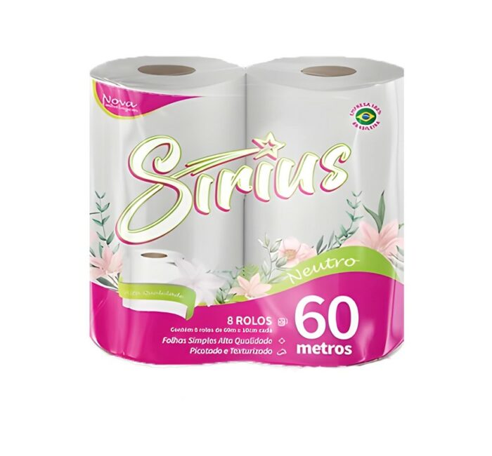 PAPEL HIGIENICO SIRIUS 4X60 NEUTRO