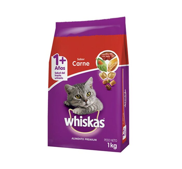 RACION WHISKAS 1KG CARNE