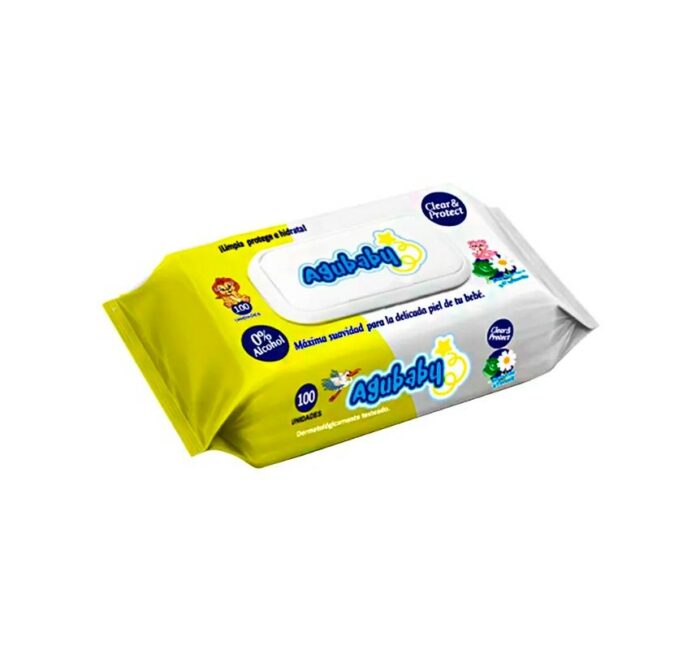 TOALLITAS HUMEDAS AGUBABY MANZANILLA 100UND