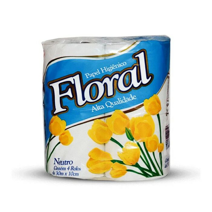 PAPEL HIGIENICO FLORAL NEUTRO 4X30