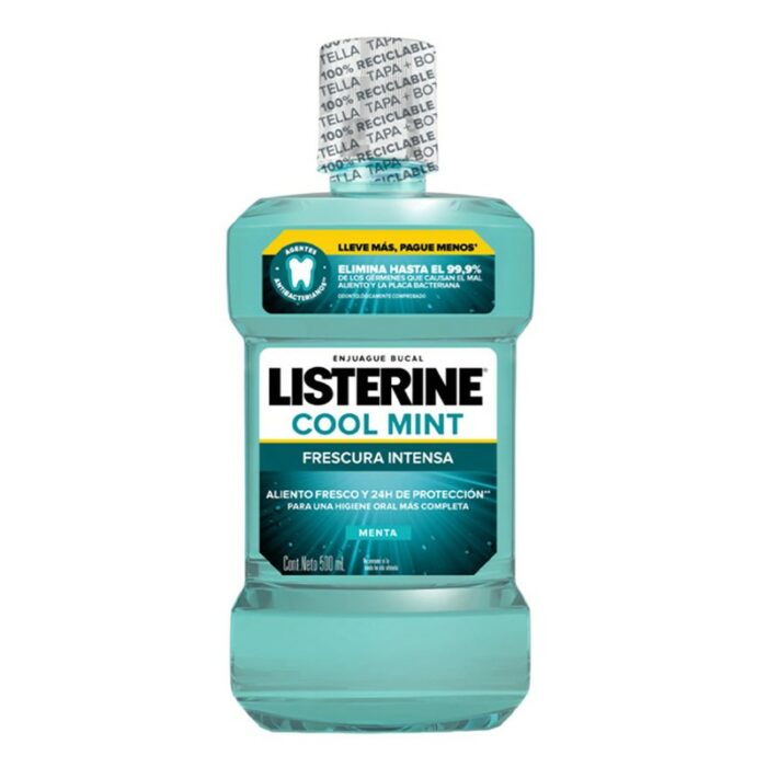 ENJUAGUE BUCAL LISTERINE COOL MINT SIN ÁLCOHOL 500ML