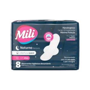 TOALLA FEMENINA MILI NOCTURNO ALAS SUAVE 8UND