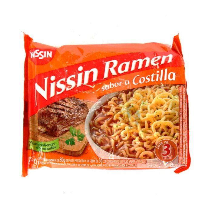 FIDEO NISSIN LAMEN SABOR COSTILLA 85GR
