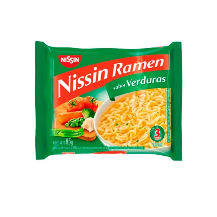 FIDEO NISSIN LAMEN SABOR VERDURAS 85GR