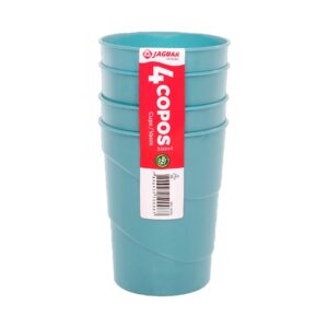 VASO PLASTICO COLORIDO 4UND