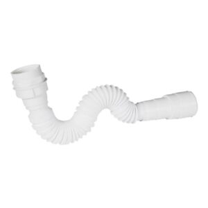 SIFON FLEXIBLE PLAST GRAP BLANCO 58CM
