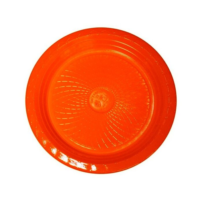 PLATO REDONDO NARANJA 10 UN FORFEST