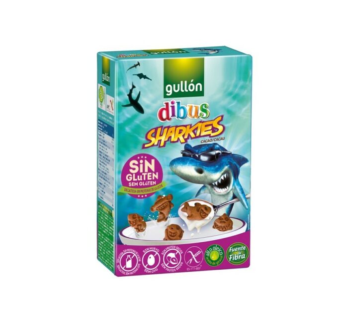 GALLETITA DIBUS SHARKIES SIN GLUTEN GULLON 250GR
