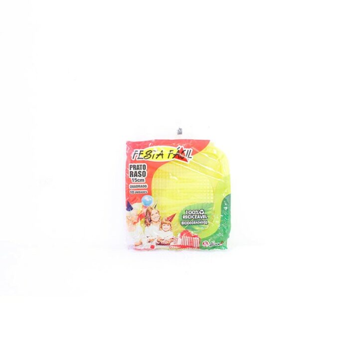 PLATO P/ CUMPLE AMARILLO 15CM