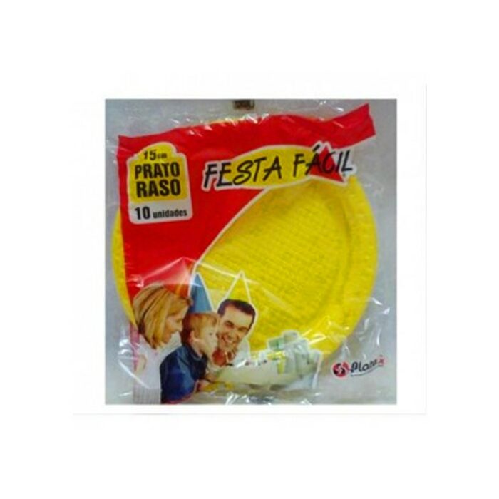 PLATO P/ CUMPLE AMARILLO 10UND