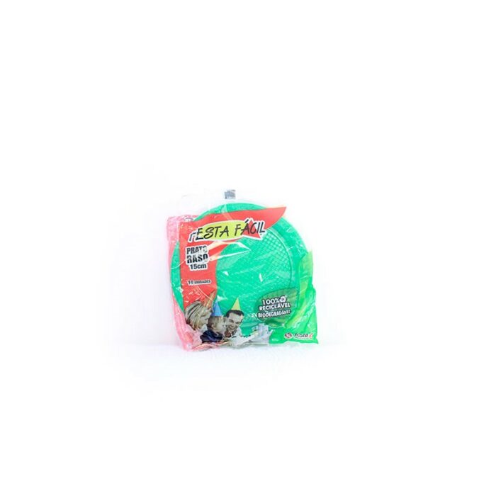 PLATO P/ CUMPLE VERDE 10UND