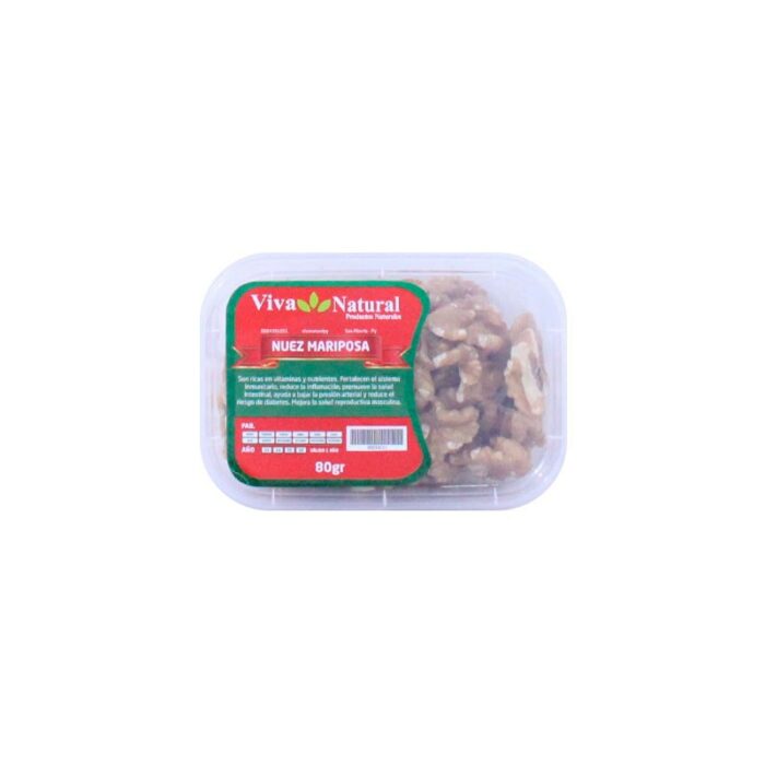 NUECES MARIPOSA VIVA NATURAL 80GR