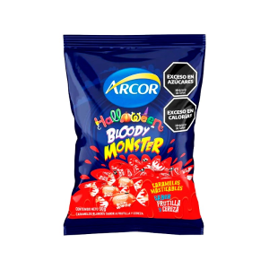 CARAMELOS BLOODY MONSTER SABOR FRUTILLA Y CEREZA 30G