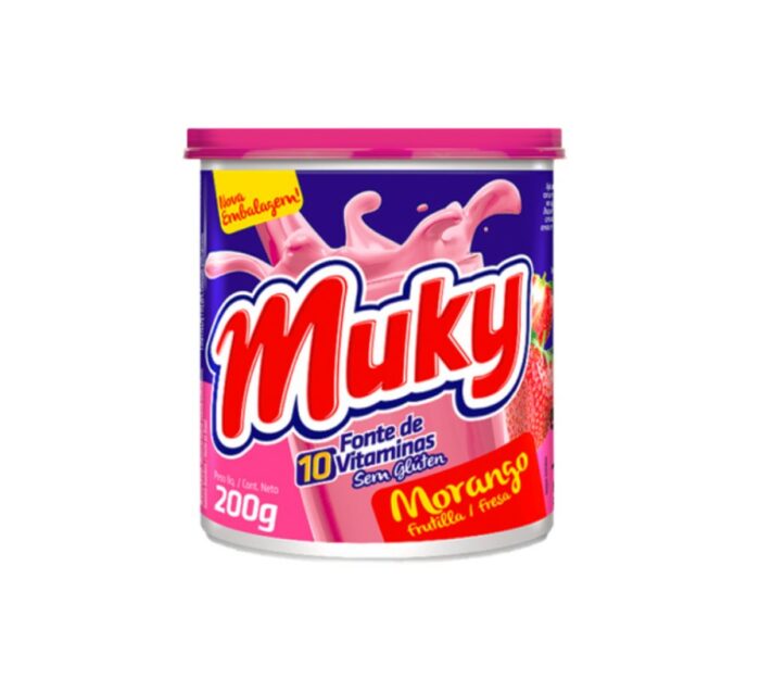 POLVO PARA PREPARO DE BEBIDA SABOR FRUTILLA MUKY 200GR