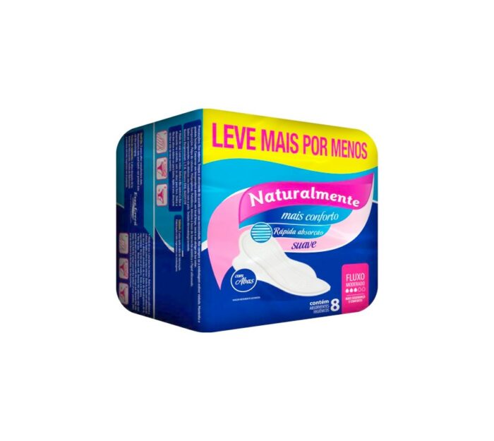TOALLA FEMENINA NATURAMENTE GEL C/ ALAS 8UND
