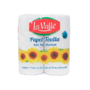 PAPEL TOALLA LA VALLE 2/20X20 5CM DOBLE