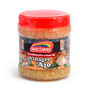 CONDIMENTO A BASE DE VINAGRE/AJO ARCOIRIS 250GR
