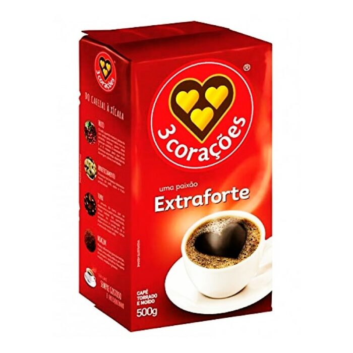 CAFE TOSTADO MOLIDO EXTRA FUERTE 3CORAZONES 500GR