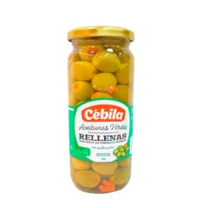 ACEITUNAS VERDES RELLENAS CEBILA VIDRIO 200GR