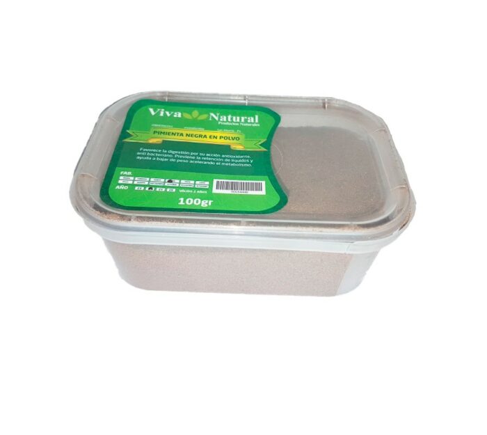 PIMIENTA NEGRA EN POLVO VIVA NATURAL 100GR