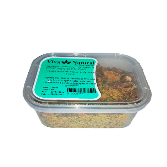 CONDIMENTO GAUCHO VIVA NATURAL 100GR