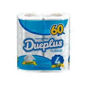 PAPEL HIGIENICO DUEPLUS CLASIC NEUTRO 4X60MT