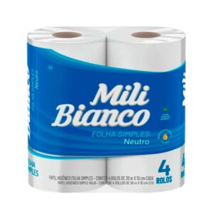 PAPEL HIGIENICO MILI BIANCO NEUTRO 4X30MT