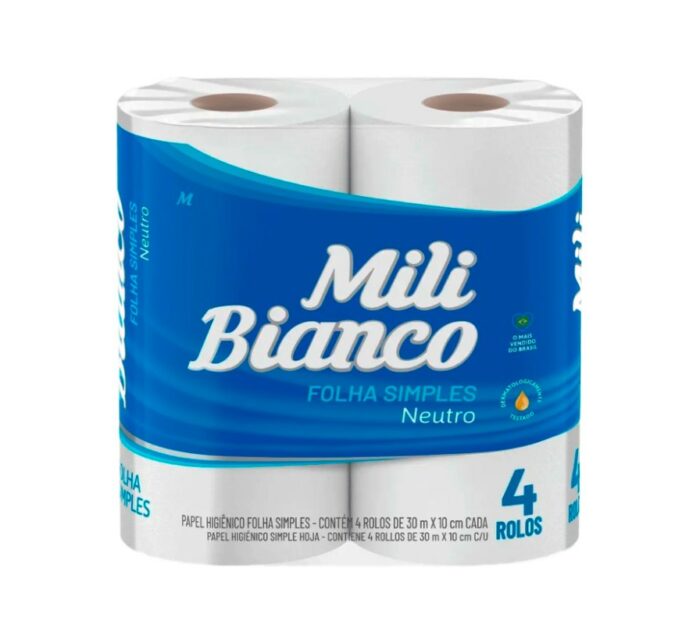 PAPEL HIGIENICO MILI BIANCO NEUTRO 4X30MT