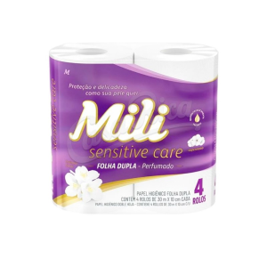 PAPEL HIGIENICO MILI BIANCO DOBLE HOJA PERFUMADO 4X30MT