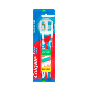 CEPILLO DENTAL COLGATE EXTRA CLEAN MEDIO 2PC