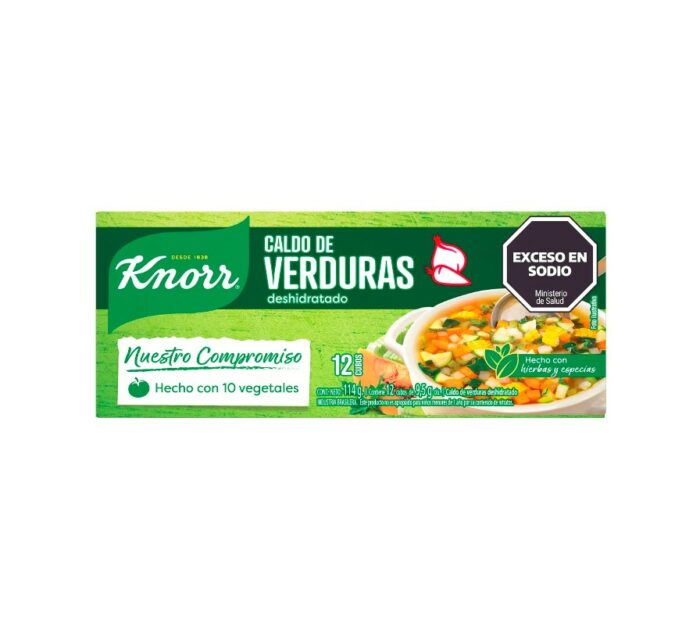 CALDO DE VERDURAS KNORR 12 CUBOS 114GR